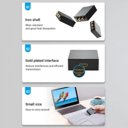 Конвертор HDMI to RCA Metal Type black Vention (AEEB0) - Картинка 9