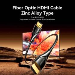 Кабель мультимедійний HDMI M to HDMI M 80.0m 4K fiber optic black Vention (ALSBAF) - Картинка 2