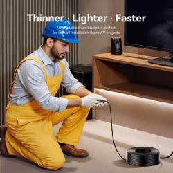 Кабель мультимедійний HDMI M to HDMI M 80.0m 4K fiber optic black Vention (ALSBAF) - Картинка 5