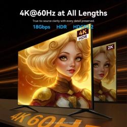 Кабель мультимедійний HDMI M to HDMI M 50.0m 4K fiber optic black Vention (ALSBX) - Картинка 3