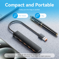 ������������ Vention USB to 4xUSB 3.2 Gen2 + USB-C 10Gbps 0.15m black (CHOBB) - �������� 2