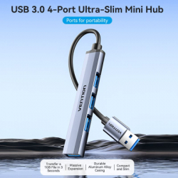 ������������ Vention USB 3.0 to 1xUSB 3.0 + 3xUSB 2.0 0.15m gray (CKOHB) - �������� 5