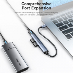 ������������ Vention USB 3.0 to 1xUSB 3.0 + 3xUSB 2.0 0.15m gray (CKOHB) - �������� 7