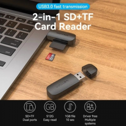 ��������� ����������� ����-���� Vention USB 3.0 to SD+TF Black Dual Drive Letter (CLGB0) - �������� 5