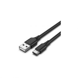 ���� ������ USB 2.0 AM to USB-C 1.5m 3A nylon braided LED black Vention (CTFBG)