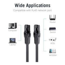 Патч-корд 0.75м, UTP cat 6 RJ-45 black Vention (IBABE) - Картинка 4