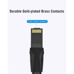 Патч-корд 0.75м, UTP cat 6 RJ-45 black Vention (IBABE) - Картинка 5