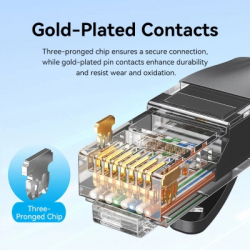 ����-���� 1�, UTP cat 6 RJ-45 black Vention (IBEBF) - �������� 7