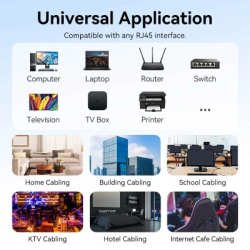 ����-���� 1�, UTP cat 6 RJ-45 black Vention (IBEBF) - �������� 9