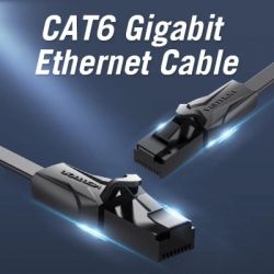 Патч-корд 0.5м, UTP cat 6 RJ-45 black Vention (IBJBD) - Картинка 2