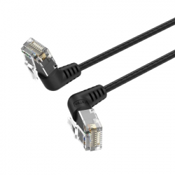 ����-���� 1.5�, UTP cat 6a RJ-45 90� corner black Vention (IBOBG)