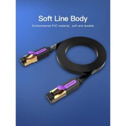 Патч-корд 2м, FTP cat 7 RJ-45 black Vention (ICABH) - Картинка 2