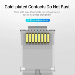 Коннектор RJ45 FTP Cat.6 Modular 10 шт. Vention (IDFR0-10) - Картинка 6