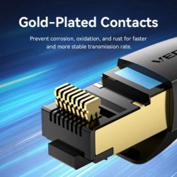 Патч-корд 1м, S/FTP cat 8 RJ-45 black Vention (IKABF) - Картинка 8