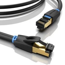 Патч-корд 10м, S/FTP cat 8 RJ-45 black Vention (IKABL) - Картинка 2