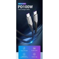 ���� ������ USB-C to USB-C 1.0m 5A aluminum gray Vention (TAEHF) - �������� 2