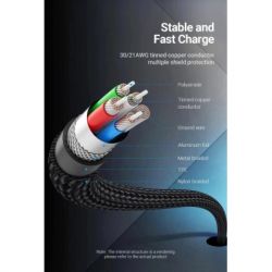 ���� ������ USB-C to USB-C 1.0m 5A aluminum gray Vention (TAEHF) - �������� 8