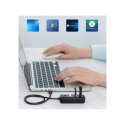 ������������ Vention USB 2.0 to 4xUSB 2.0 0.15m black (VAS-J43-B015) - �������� 2