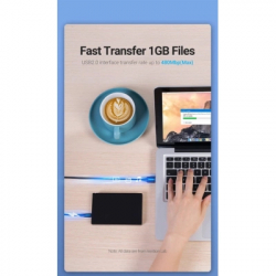 ���� ������ USB 2.0 AM to Mini 5P 1.0m black Vention (COMBF) - �������� 5