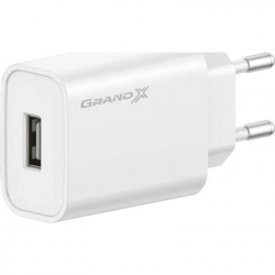 �������� ������� Grand-X Quick Charge Q�3.0, + cable USB -> Type C 1m white (CH-550WT)