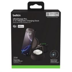 Зарядное устройство Belkin UltraCharge Pro Wireless 3-in-1 25W charcoal (WIZ040KQCH) - Картинка 8