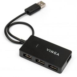 Концентратор Vinga USB2.0 to 4*USB2.0 HUB (VHA2A4N) - Картинка 3