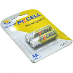 ����������� PkCell AA R6 2800mAh 1.2V NiMH Rechargeable Battery, 2��/�� (PC/AA2800-2B)