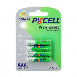 ����������� AAA R03 1000mAh 1.2V NiMH Already Charged, 4��/�� PkCell (PC/AAA1000-4BA)