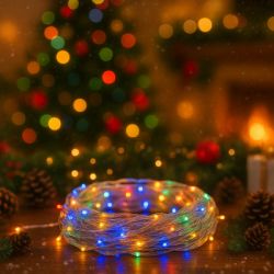Гирлянда светодиодная ColorWay, 200 LED, разноцветная, 20 м, 8 функций, питание от USB (6 Вт), прозрачный кабель (CW-G-200L20UTMC) - Картинка 6