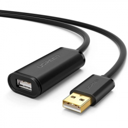���� ������ USB 2.0 AM to AF 20.0m Active black Ugreen (10324)