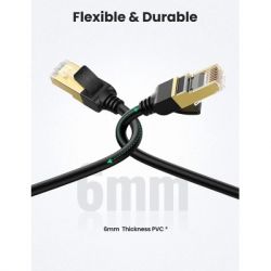 Патч-корд 1м, F/FTP cat 7 RJ-45 black Ugreen (U_11268) - Картинка 2