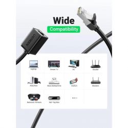 Патч-корд 2м, F/UTP cat 6 RJ-45 extension black Ugreen (U_11281) - Картинка 3