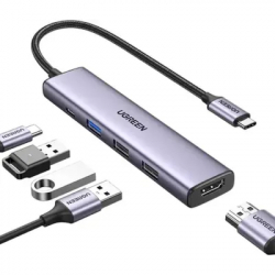 ������������ Ugreen USB-C 3-in-1 HDMI 4K + USB 3.0 + PD 100W (U_15495)