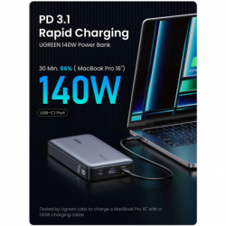 ������� ������������ Ugreen 25000 mAh 145W Fast Charging Space Gray (U_90597A) - �������� 6