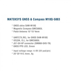 GPS ������ ��� ����� MATEK M10Q-5883 GNSS + Compass (M10Q5883) - �������� 5