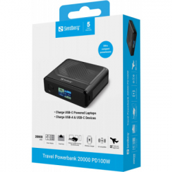 ������� ������������� Sandberg 20000mAh Travel PD/100W, QC/3.0, QI 15W, Power-Through (421-25) - �������� 5