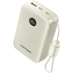 ������� ������������� VENTION 20000mAh 22,5W Fast Charging, with built-in USB-C cable, Beige (FKBN0-C)