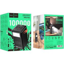 Батарея універсальна HOCO 100000mAh Max Centurion PD/65W, QC, LED Lamp, Black (DB03 / 714722) - Картинка 5