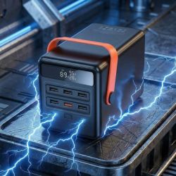 Батарея універсальна HOCO 100000mAh Max Centurion PD/65W, QC, LED Lamp, Black (DB03 / 714722) - Картинка 6