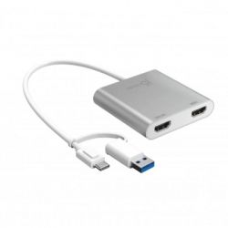������� USB-C/A to 2xHDMI F dual display J5create (JCA365-N)