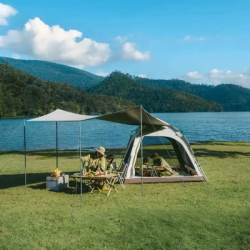 Намет Naturehike тримісний автоматичний із тентом Ango CNK2550WS01 L, коричневий (6975641887799) - Картинка 5