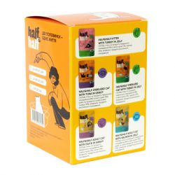 Влажный корм для кошек Half&Half с лососем в желе 5+1 (2700000040485) - Картинка 5