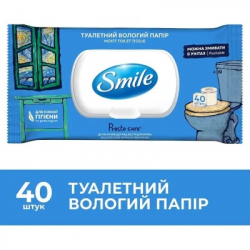 Туалетний папір Smile Classic Procto Care Вологий 40 шт. (4823071668841) - Картинка 2