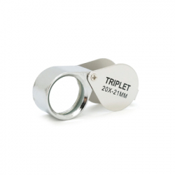 Лупа Voltronic ручна TRIPLET 20X-21mm, складана (брелок), метал-скло, пластикова коробка. 60 * 24 * 18mm. (1152/TR20X-21) - Картинка 2