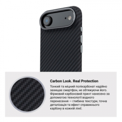Чохол до мобільного телефона Armorstandart LikeCarbon2 MagCase Apple iPhone 17 Air Carbon Black (ARM86260) - Картинка 7