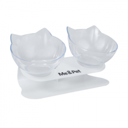 Посуд для котів Me&Pet Миски з підставкою прозорі (NMP060) - Картинка 2