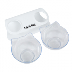 Посуд для котів Me&Pet Миски з підставкою прозорі (NMP060) - Картинка 3