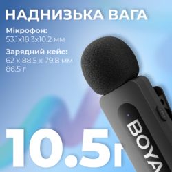 Микрофон Boya BY-V3 combo Type-C/Lightning Black (BY-V3 Combo) - Картинка 8