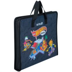 Папка - портфель Kite на блискавці A4 Hot Wheels, 1 відділення (HW25-202) - Картинка 3