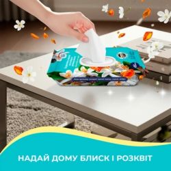 Серветки для прибирання Pani Blysk Вологі універсальні Зелена свіжість 48 шт. (4823071670868) - Картинка 4